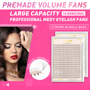 מותאם אישית lash אוהדים ריסים הרחבות ריסים הרחבה מראש נפח מאווררים בסיס תערובת תלתל מרק משי נפח lash קצר גזע מאוורר ריסים - Product Image 6