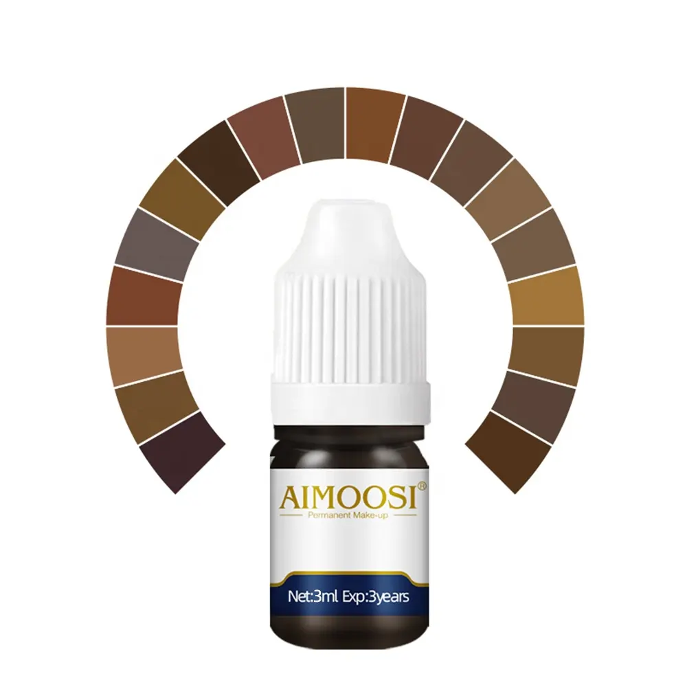 Aimoosi organic microblade micro pigment 3ml cosmetic color microblading pigment inktsa microblading sopracciglio tattoo pigment ink