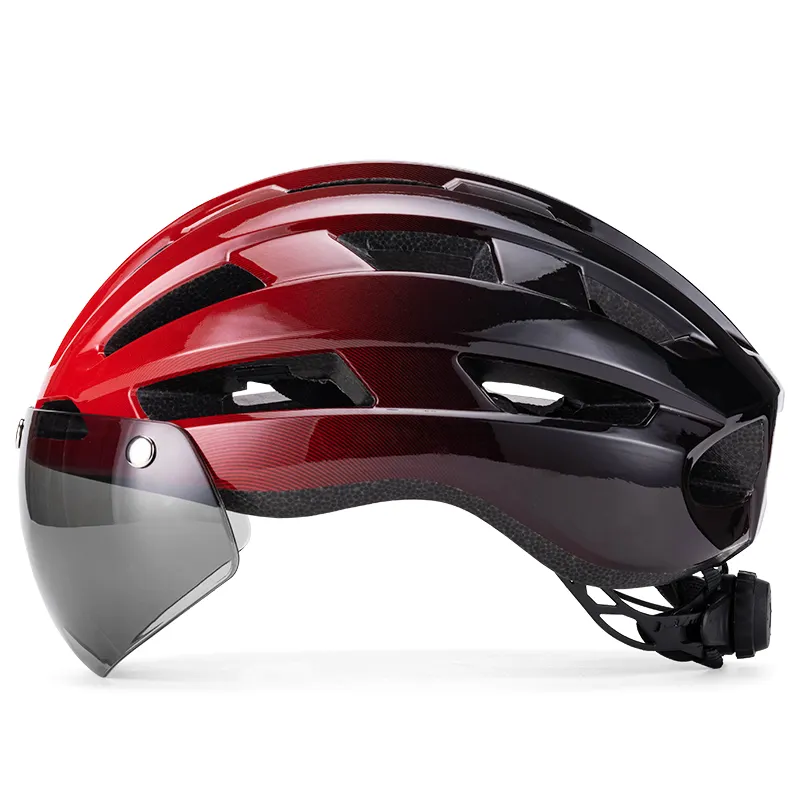 Helm bersepeda jalan dapat diatur, kacamata magnetik 3 dalam satu anak-anak sepeda jalan raya bisa disesuaikan 57-62cm