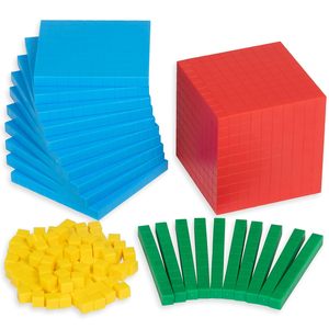 Education Color Plastic Base Ten Set Hands-on Math Manipulative for Kids - Teach Number Concepts Math Learning Tools for Kids - Product Image 1