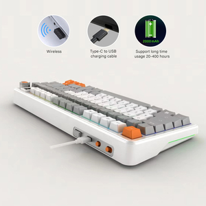 Teclado mecánico con cable 60 por ciento Gamer compacto 66 teclas RGB retroiluminado ordenador PC teclado para juegos - Product Image 4