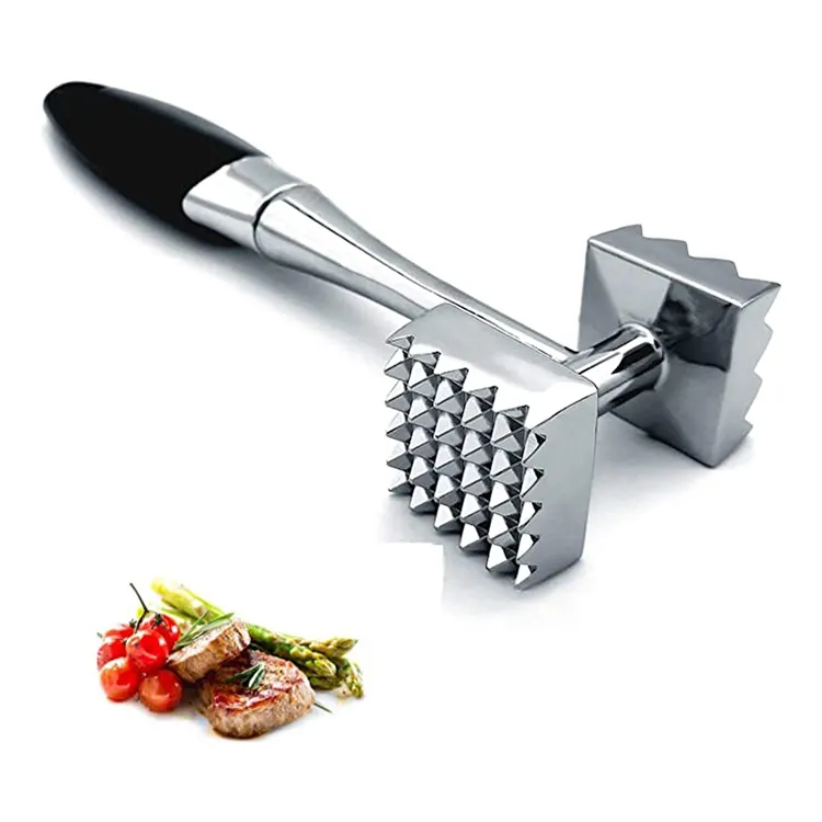 Dispensador de carne de doble cara, martillo para carne, 8,8 pulgadas