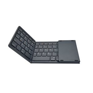 Factory Hot Three-folding <strong>Bluetooth</strong> <strong>Keyboard</strong> 3-folding BT Mini Rechargeable <strong>Keyboard</strong> <strong>with</strong> Touchpad for Tablet PC Mobile Phone - Product Image 1