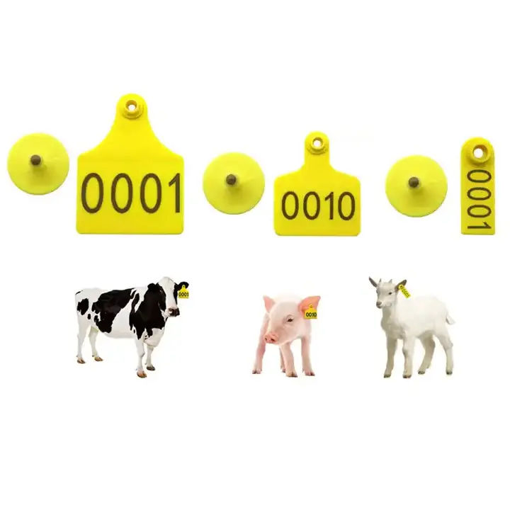 Marchio auricolare in TPU animale con codice a barre numero Logo marchio auricolare per bestiame da fattoria marchi auricolari per bovini da mucca di pecora