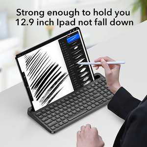 Teclado multidispositivo Bluetooth para tableta, teclado inalámbrico con teclado numérico, diseño personalizado, para teléfono y iPad - Product Image 6