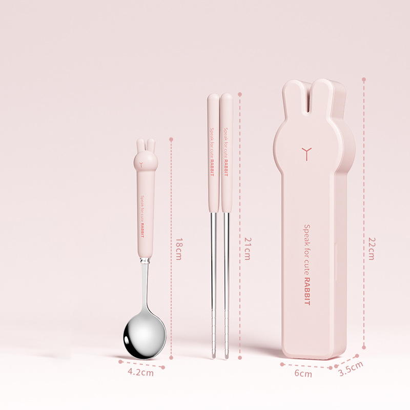 Rabbit Year Portable (Pink Two-Piece Set)