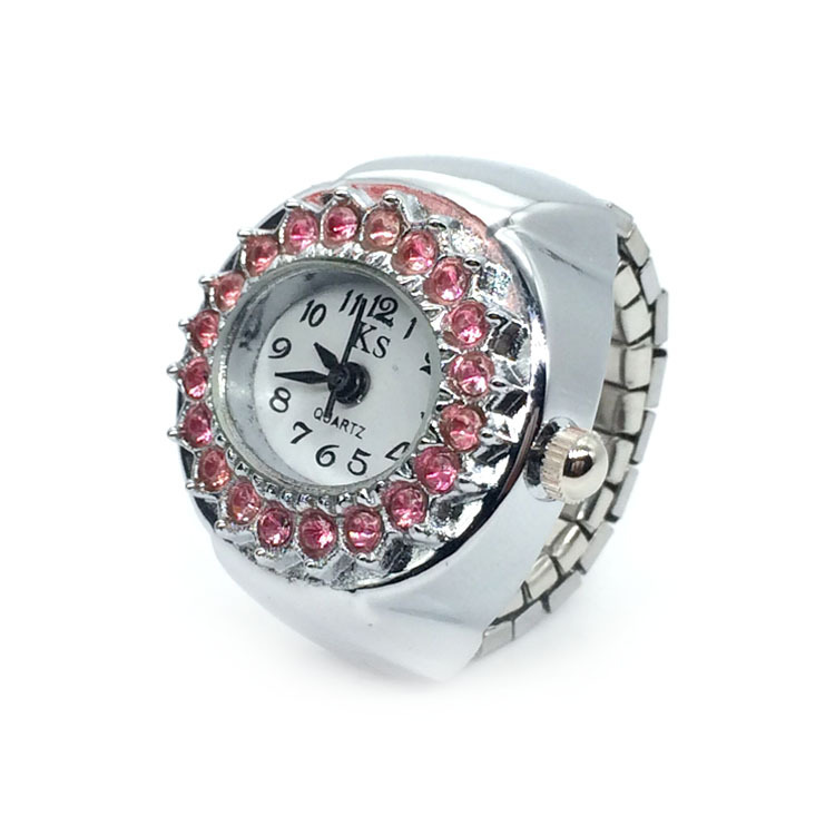 Diamant rose coquille d'argent