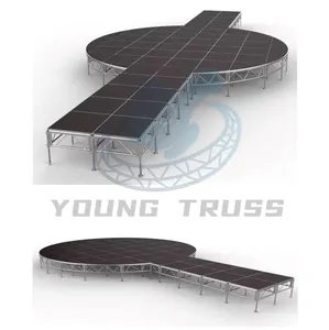 Chất lượng cao di động di động hợp xướng giai đoạn Riser Trailer Hợp kim nhôm sân khấu sự kiện cho xe tải Thập Tự Chinh - Product Image 6