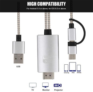 2 合 1 USB Type-C 和 Micro Dual 接口通用电话为三星 HDMI 电视电缆适配器 s10 和华为移动等等 - Product Image 4