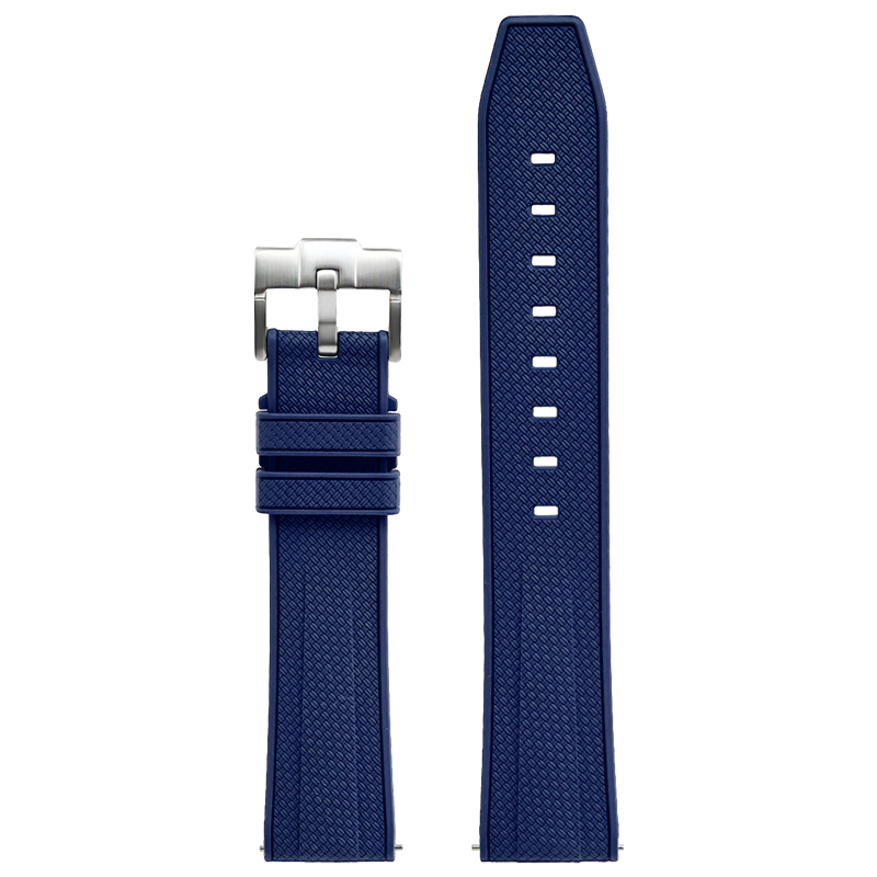 Bleu marine + boucle argentée