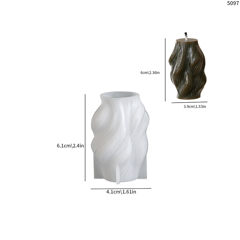 Motif de vague bougie tournante petite