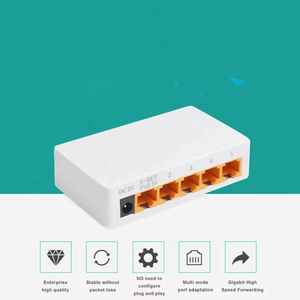 KuWFi 1000 mMbps Mini-Ethernet-Switch 5 A Ausgang Leistung 24 V 5 Port Gigabit-Netzwerkswitch für Unternehmensgebrauch - Product Image 4