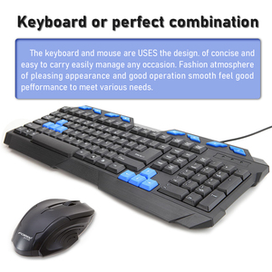 Combo de ratón con teclado con cable para Office Gaming Pro Keyboard Mouse Set para ordenador portátil PC - Product Image 4