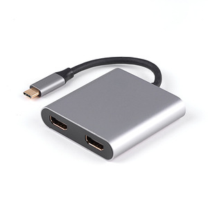 5 in 1 2 HDMI 4K @ 30Hz USB C PD充電MAX100W USB 3.0 5ギガバイト/秒オーディオハブアダプター4K 30HZ多機能アダプターUSB-Cハブ - Product Image 5