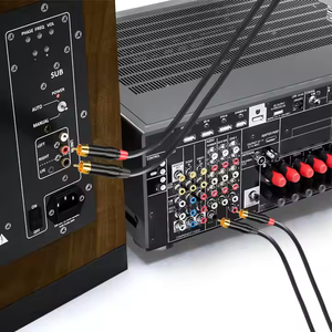 超高品質デュアル2RCAオス ~ 2RCAオスステレオオーディオケーブル二重シールドアンプ用AVレシーバーHi-Fiシステム - Product Image 3