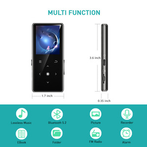 Benjie เครื่องเล่นวิดีโอเสียงขนาดเล็ก16GB ทนทาน, 5.3 BT และ FM รองรับ MP3และ WAV เครื่องเล่นวิดีโอเสียง - Product Image 6