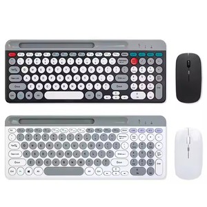 2,4G USB inalámbrico para teclado multidispositivo Bluetooth ratón RGB retroiluminado 104 teclas recargable Oficina Gaming ordenador Metal - Product Image 2