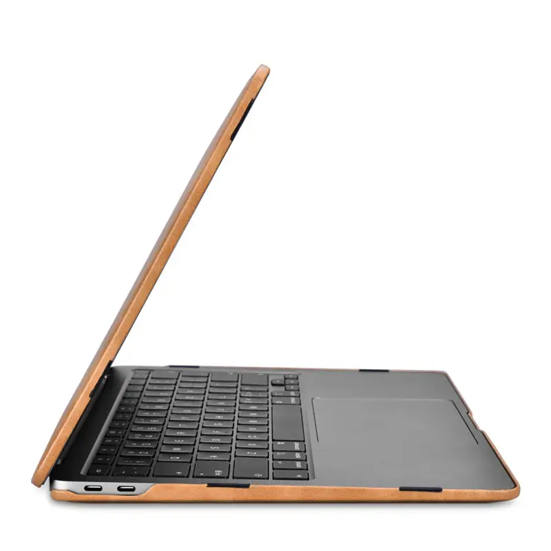 2021卸売新しいリアルレザーシリーズMacbook Pro 1416インチ用保護ラップトップブラックケースカバー