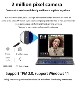 Barato 8 "Pantalla táctil Laptop 12th Gen Alder Lake N100 Industrial Mini Notebook 12G DDR5 Windows11 Notebook 2 en 1 - Product Image 3