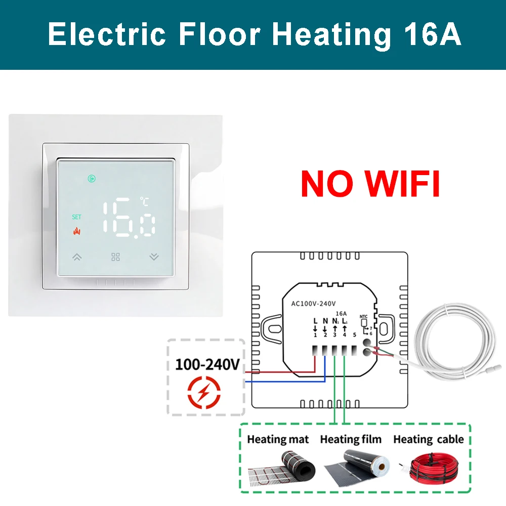 Électrique 16A - Sans Wifi Blanc