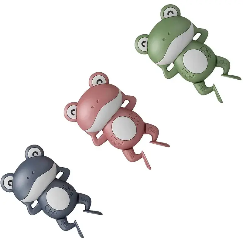 Brinquedos de banho Cute Frog Animal Toddler Water Toy Infant Swim Chain Clockwork Summer Time Kids Toy
