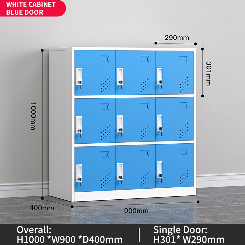 White framed blue door