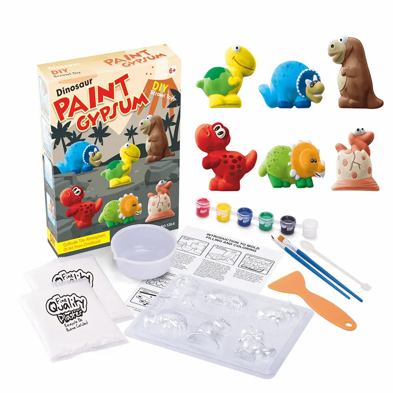 Set di pittura in gesso fai-da-te più venduto Kit di artigianato e arti educativi per bambini figure di disegno creativo modello educativo