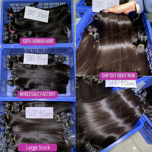 Commercio all'ingrosso 100% grezzo con cuticola di capelli vergini vergini lisci a doppio tiratura 10A 12A 15A vietnamiti fasci di capelli crudi venditori - Product Image 4