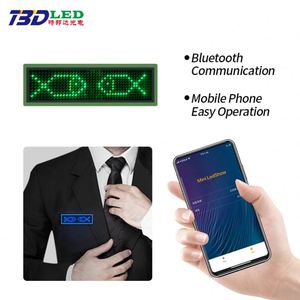 Hochwertige elektronische LED-Namensschild-Kellner Wiederauf ladbare LED-Visitenkarte bildschirm USB-Programmierung Digital Sign-Anzeige - Product Image 2