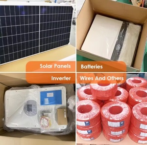 晶科太阳能电池板太阳能系统5Kw 30Kw 50Kw混合离网太阳能储能太阳能系统购买家用