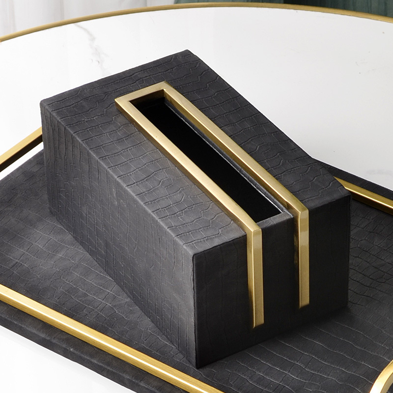 Matte black stainless steel leather