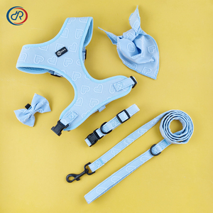 OKKPETS tali <span class=keywords><strong>Harness</strong></span> anjing bordir terlaris desain cetak khusus tanpa tarik tas kotoran hewan peliharaan Bandana Set kerah tali <span class=keywords><strong>Harness</strong></span> anjing kucing - Product Image 4