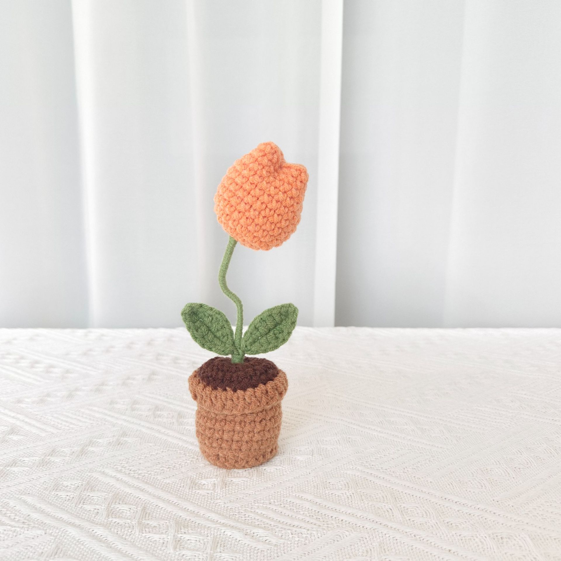 pink A orange tulip potted plant
