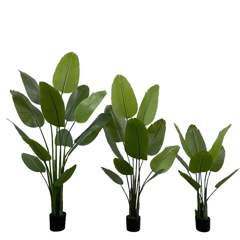 Plantes synthétiques pour jardin, ornements de maison, décor extérieur vert, Type plastique, banane de voyage