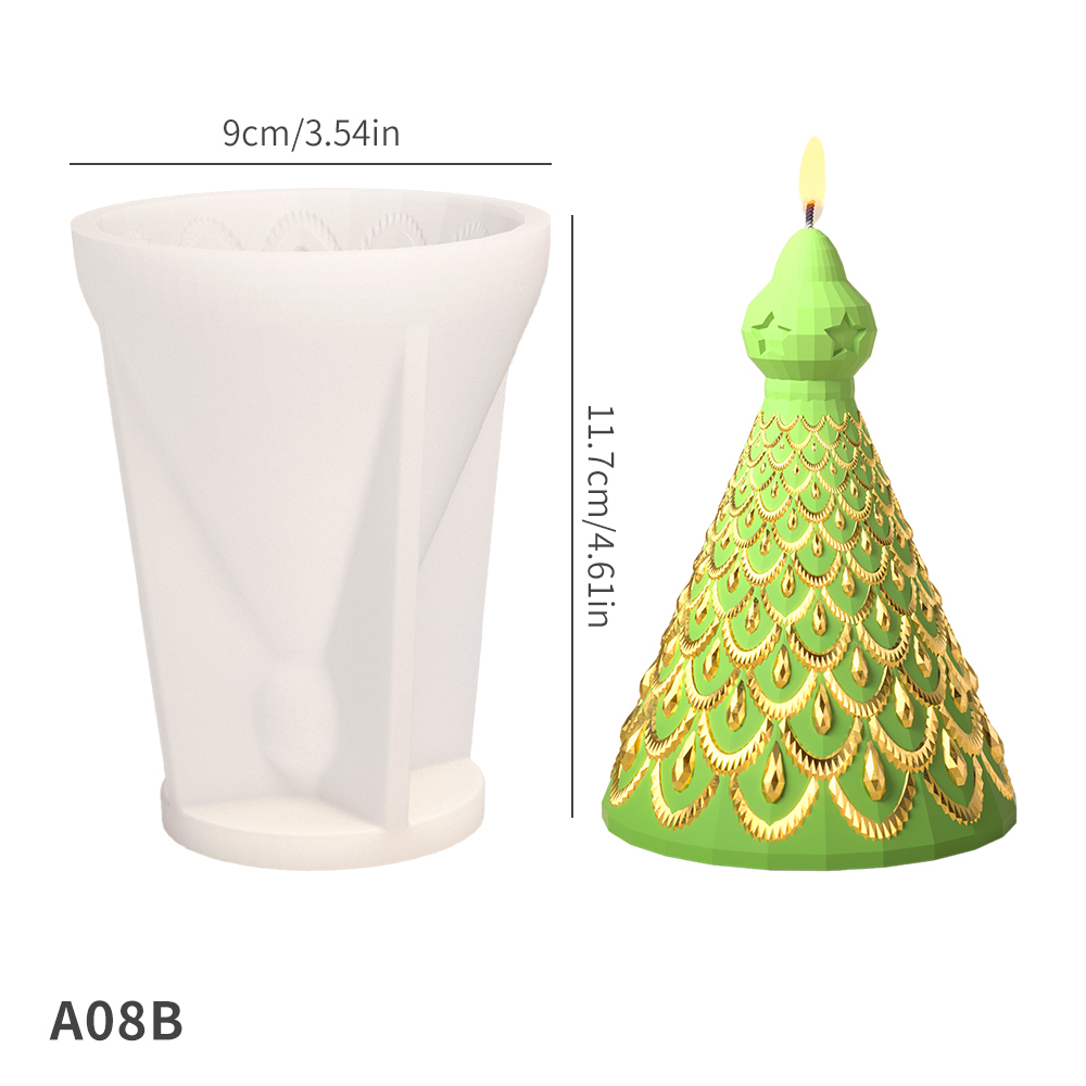 A08B Moule pour sapin de Noël blanc
