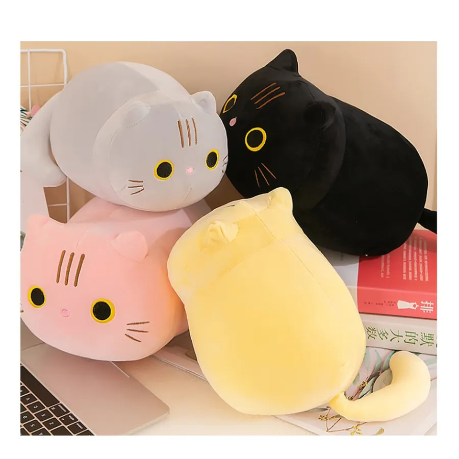 25/35cm Creative Decoration Cuddly Plush Pillows Stuffed Animals Cat Plush Toys for Kids Girls Boys