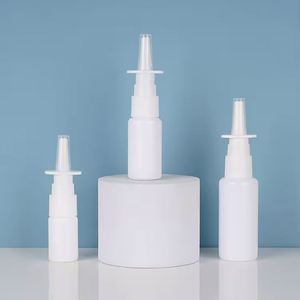 Toptan 10ml 20ml 30ml 50ml <span class=keywords><strong>HDPE</strong></span> sıvı beyaz temizle boş burun sis sprey şişeleri pompa püskürtücü sis burun sprey şişe
