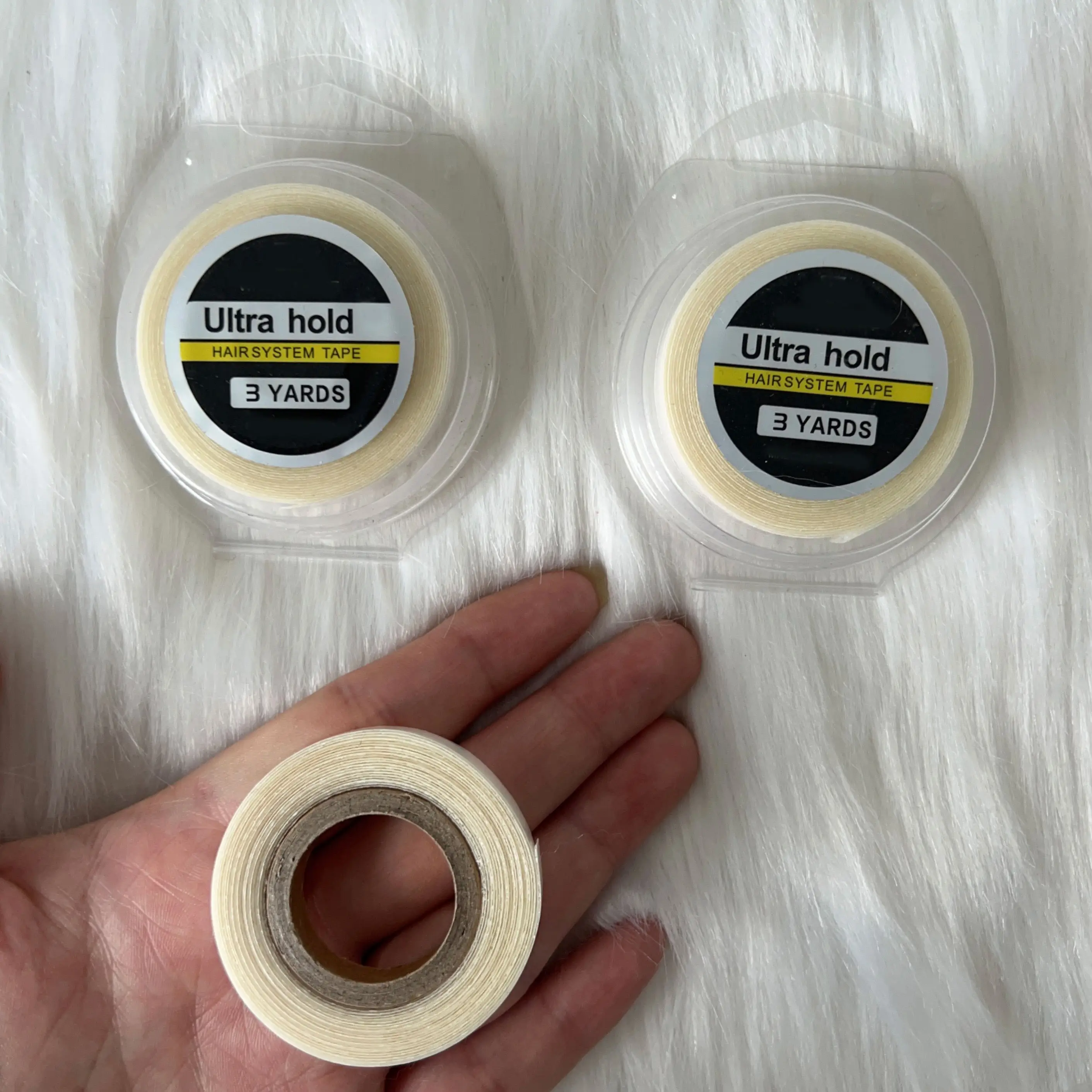 Wholesale high quality white tape for men's toupee for hair salon waterproof Hair wigs invisible adhesive 3 yards tape in stock