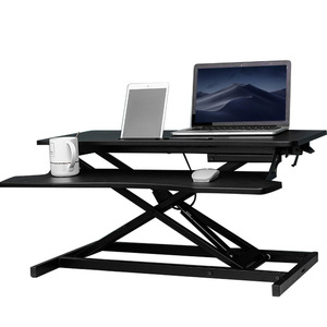 Height Adjustable Sit Stand Desk <strong>Computer</strong> Monitor Laptop <strong>Use</strong> Standing Desk Table With <strong>Keyboard</strong> Tray - Product Image 1