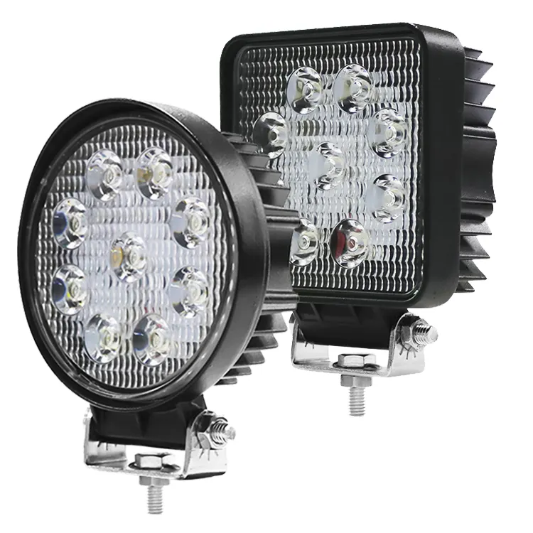 9 led 12v 24 v 12 24 volt 27W LED luce rotonda trattore Off road IP68 luce di lavoro a LED