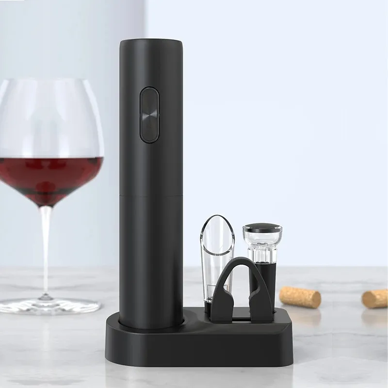 Abridor De Garrafa De Vinho Elétrico Cortador De Folha Saca-rolhas Automático Com Cabo De Carregamento Usb Terno Para Cozinha Bar Abridor De Lata