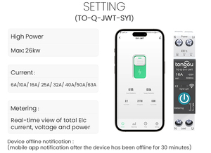 TONGOU API TUYA WIFI Smart Home Switch 1P 63A Relé de riel DIN con medición Fácil monitoreo MCB Tipo Disyuntor en miniatura - Product Image 2