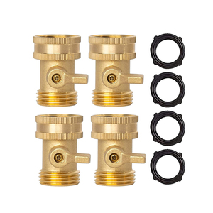 Heavy Duty 3/4 Inch Solid Brass Garden Hose Shut Off <strong>Valve</strong> With Ball Structure 4 Extra Rubber Washers For Water Supply