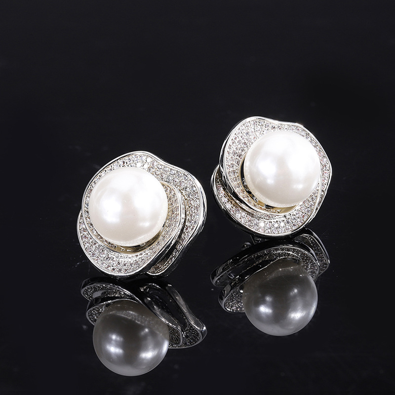 White Pearl ear studs