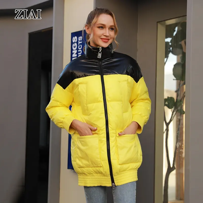 Abrigo de burbuja de las mujeres más tamaño chaqueta globo chaqueta abrigo de invierno las mujeres señoras abrigos de invierno cálido ropa de moda chaqueta