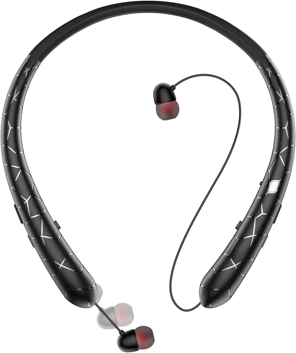 سماعات رأس استريو Ipx5 مضادة للعرق ومضادة للضوضاء وسماعات أذن قابلة للسحبها بسوار العنق مع اهتزاز