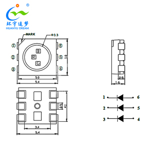 RGB RGBW rgbcw 3030 LED SMD 5054 5050ชิป RGB LED 0.2W 0.5W 1.5W SMD LED RGB สำหรับแถบแสง - Product Image 2