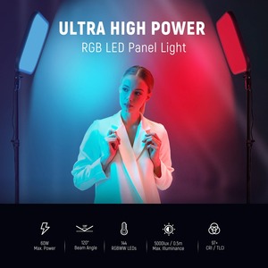 แผงไฟวิดีโอ LED สำหรับ Neewer 18.3 \ "RGB ควบคุมด้วยแอปซอฟท์เอฟเฟกต์17เวทีสำหรับการเล่นเกมแสงไฟถ่ายภาพสด