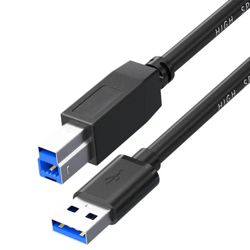 Black usb 3.0 printer cable