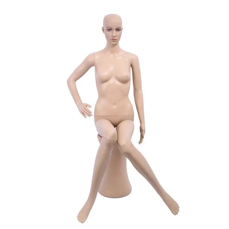 Vendita calda a buon mercato seduta posa sexy full body mannequin femminile per la visualizzazione di windows